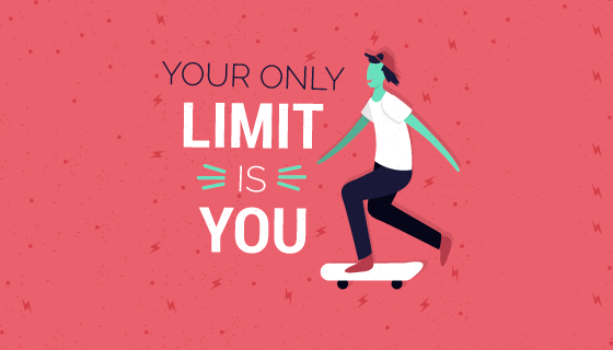 卡通人物和励志名言设计矢量素材(EPS/AI/PNG)