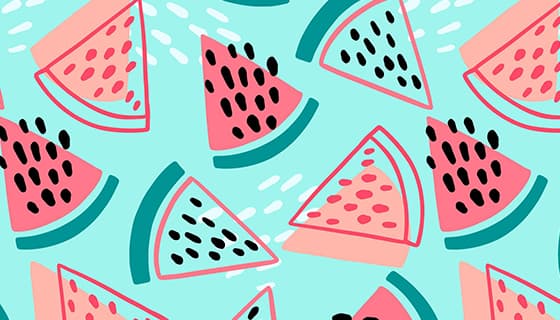 手绘西瓜背景图片矢量素材(AI/EPS)