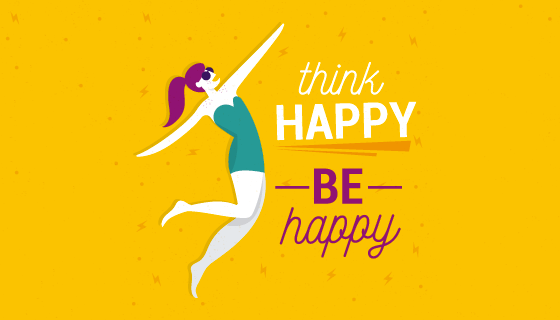 卡通人物和励志名言设计矢量素材(EPS/AI/PNG)