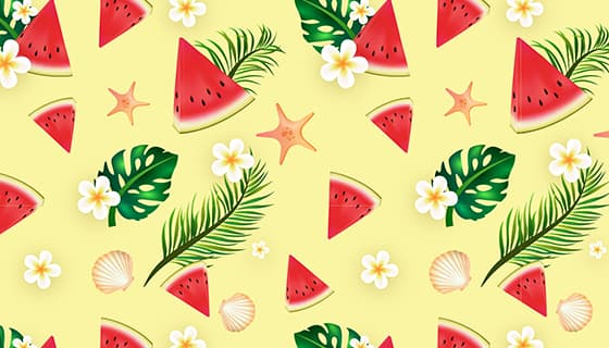 西瓜设计夏天背景图片矢量素材(AI/EPS)