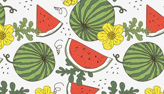 手绘西瓜图片矢量素材(AI/EPS)