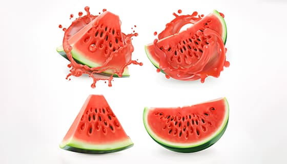 爆浆美味的西瓜矢量素材(EPS)