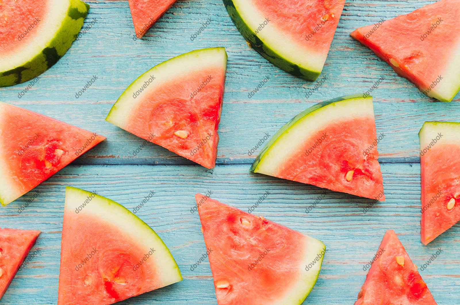 切好的鲜红美味西瓜片素材(JPG)