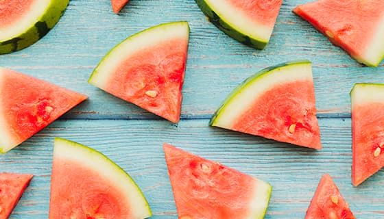 切好的鲜红美味西瓜片素材(JPG)