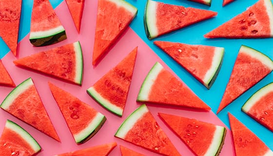 切好的鲜红美味西瓜片素材(JPG)