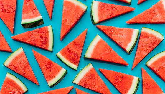 切好的鲜红美味西瓜片素材(JPG)
