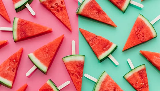 切好的鲜红美味西瓜片素材(JPG)