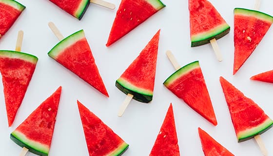 切好的鲜红美味西瓜片素材(JPG)
