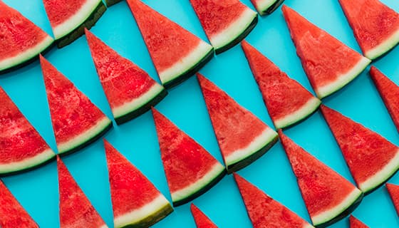 切好的鲜红美味西瓜片素材(JPG)