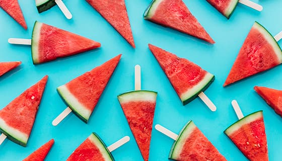 切好的鲜红美味西瓜片素材(JPG)