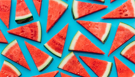 切好的鲜红美味西瓜片素材(JPG)