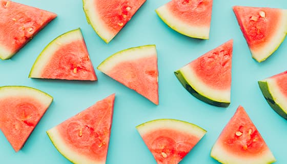 切好的鲜红美味西瓜片素材(JPG)