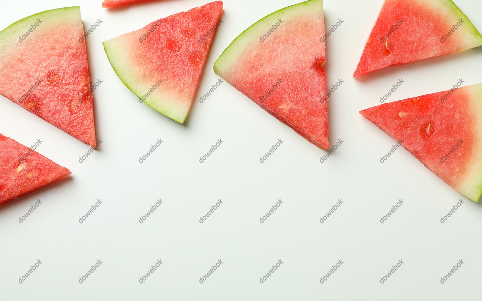 切好的鲜红美味西瓜片素材(JPG)