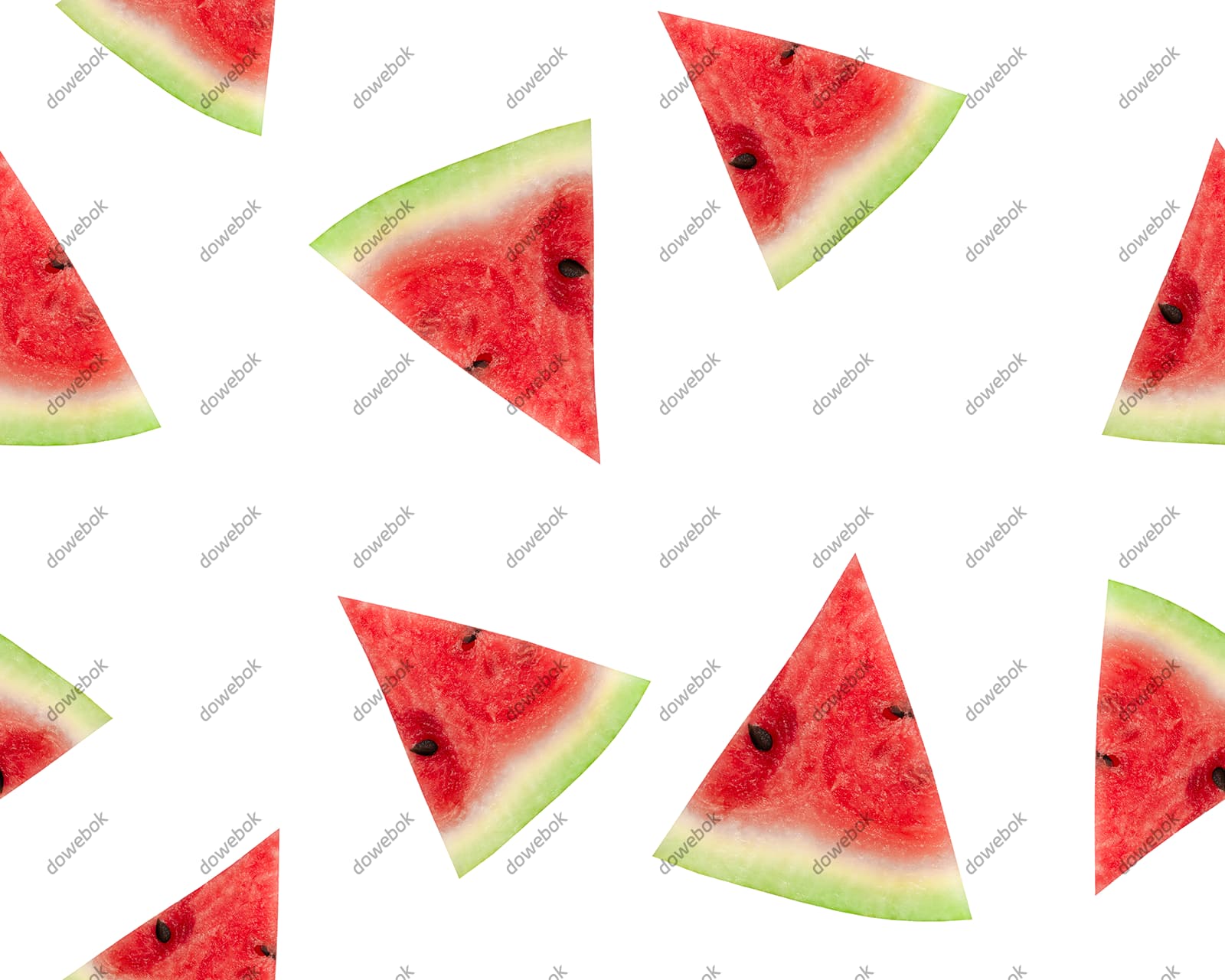 切好的鲜红美味西瓜片素材(JPG)