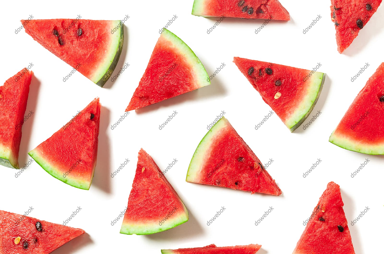 切好的鲜红美味西瓜片素材(JPG)
