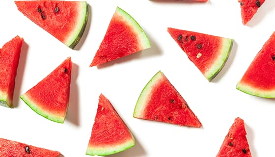 切好的鲜红美味西瓜片素材(JPG)