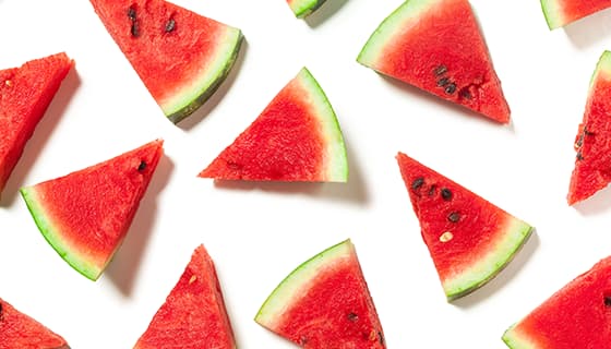 切好的鲜红美味西瓜片素材(JPG)
