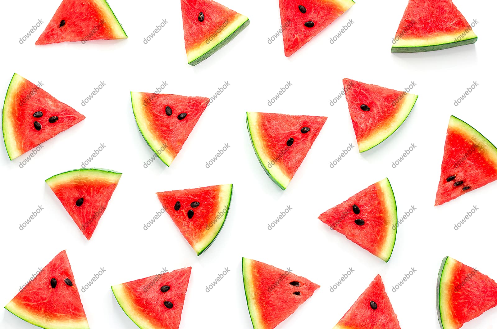 切好的鲜红美味西瓜片素材(JPG)