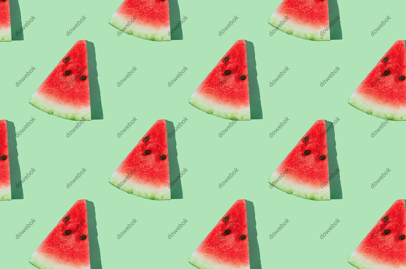 切好的鲜红美味西瓜片素材(JPG)