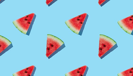 切好的鲜红美味西瓜片素材(JPG)