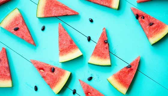 切好的鲜红美味西瓜片素材(JPG)