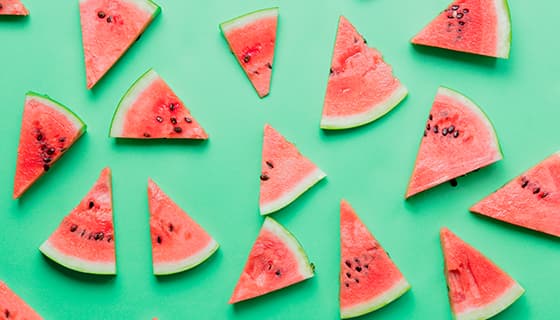 鲜红美味的西瓜片图片素材(JPG)