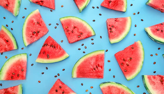 鲜甜的西瓜和西瓜籽图片素材(JPG)