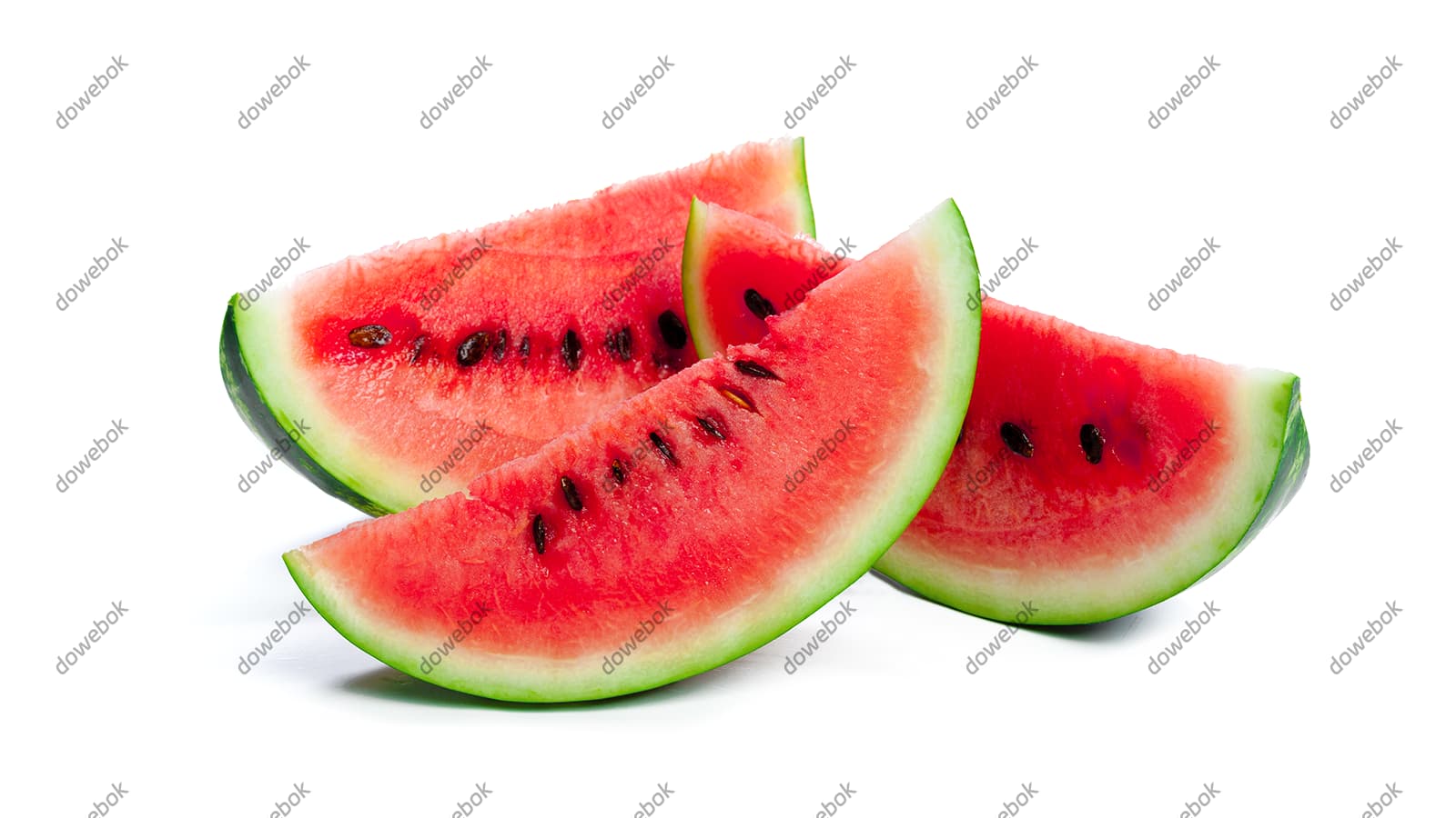 三块鲜红美味的西瓜图片素材(JPG)