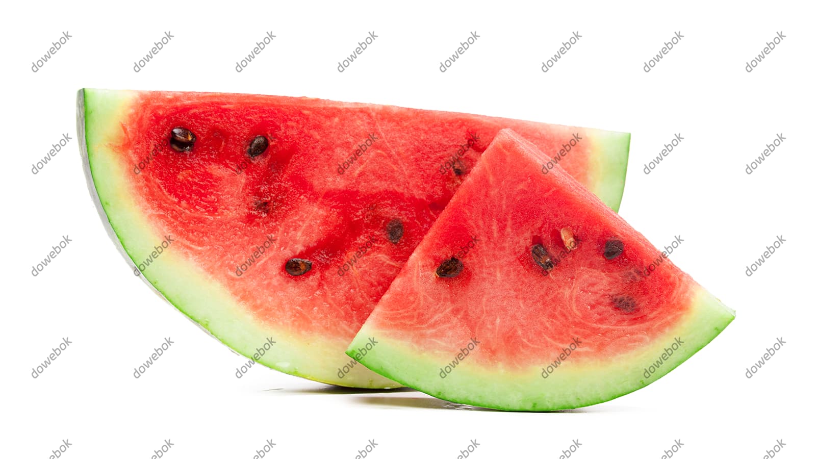 一大一小两块西瓜图片素材(JPG)