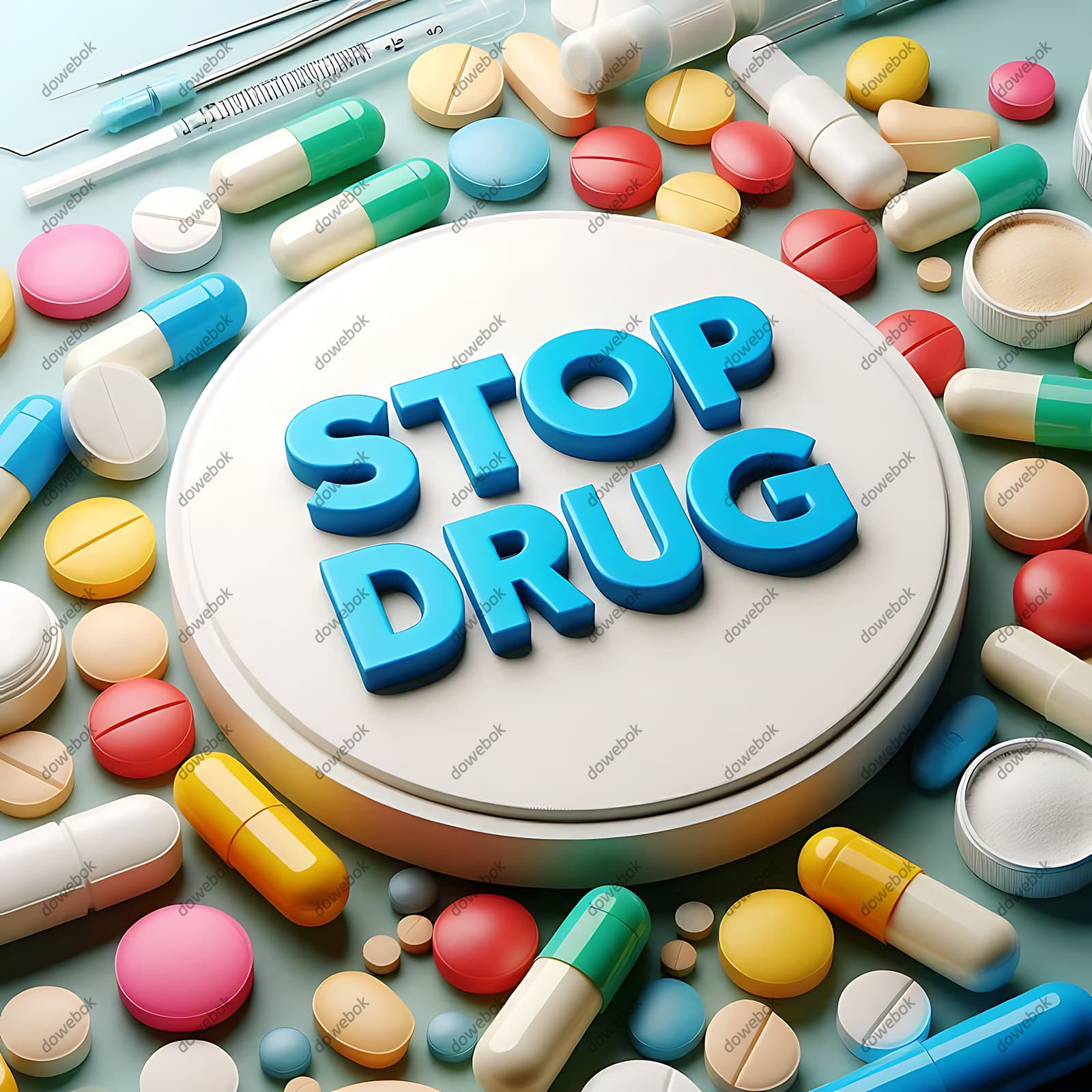 五颜六色的药品设计禁毒图片素材(JPG)