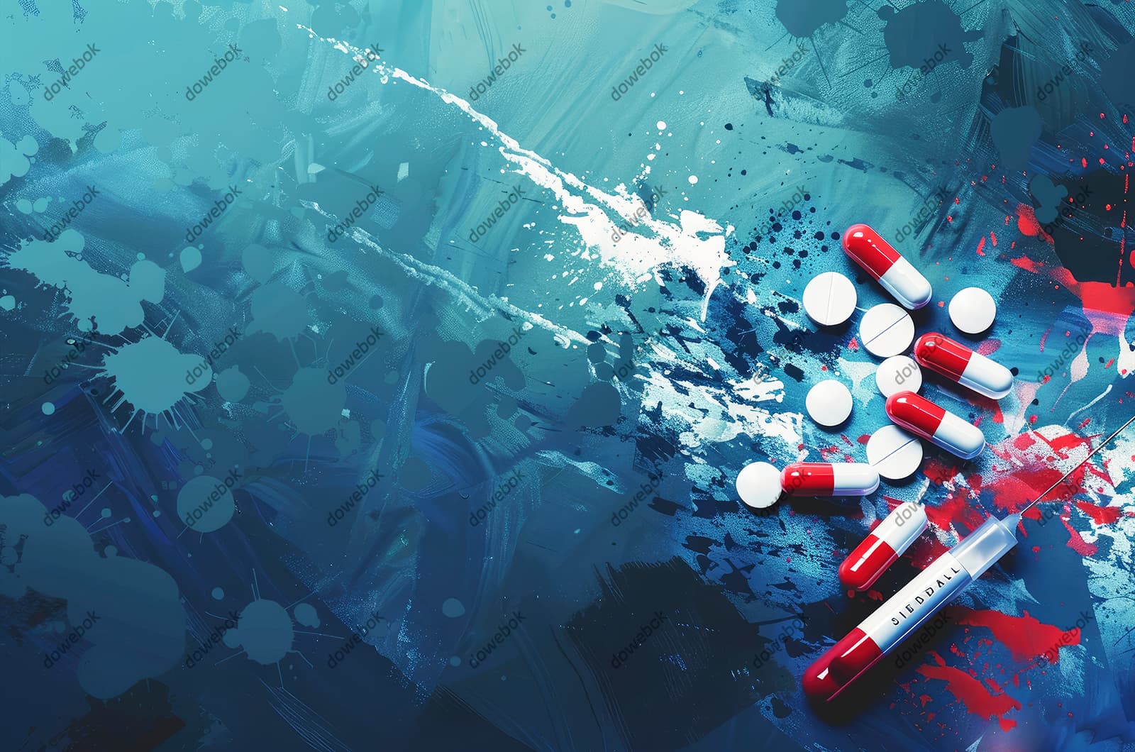 毒品和注射器设计禁毒图片素材(PSD)