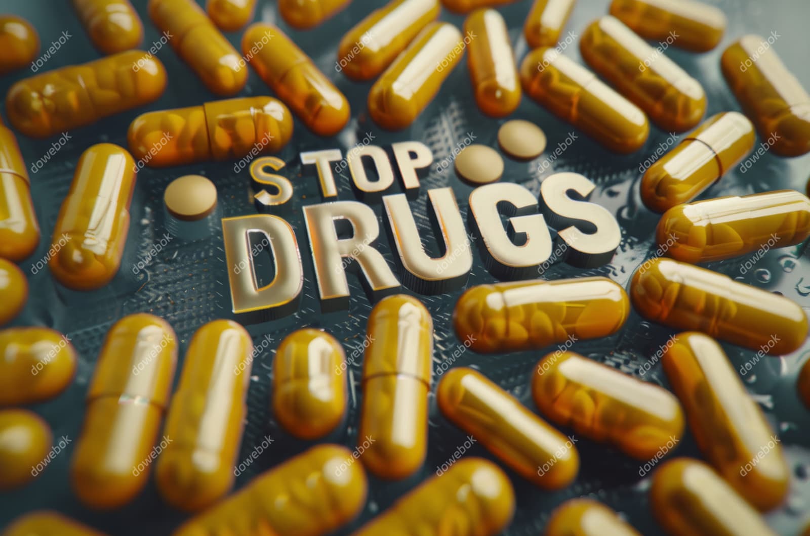 黄色的药品和胶囊设计禁毒图片素材(JPG)