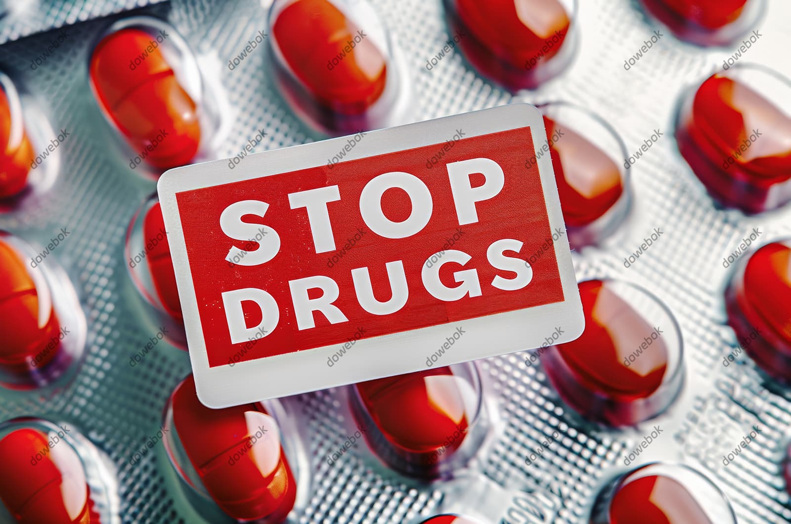 红色药片设计禁毒图片素材(JPG)