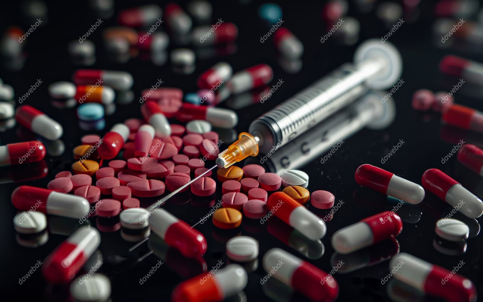 药片胶囊注射器设计禁毒图片素材(JPG)