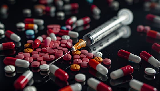 药片胶囊注射器设计禁毒图片素材(JPG)