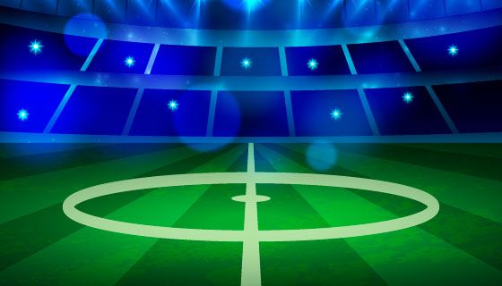 逼真的足球场背景矢量素材(EPS/AI)