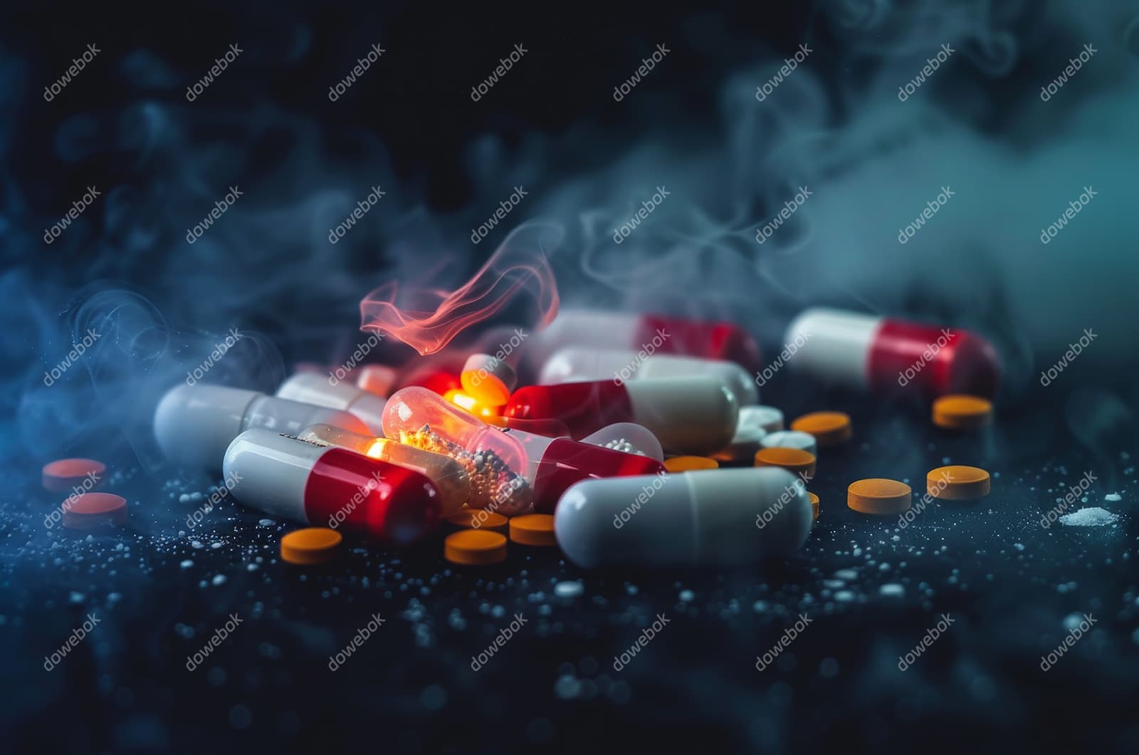 药片和胶囊设计禁毒图片素材(JPG)