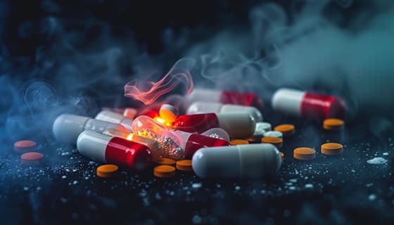 药片和胶囊设计禁毒图片素材(JPG)