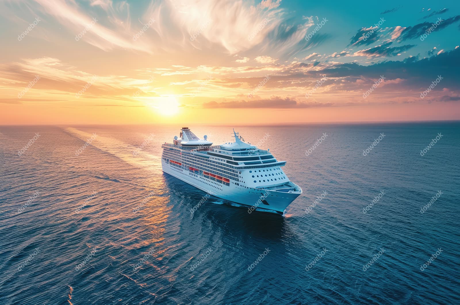 海上的游轮图片素材(JPG)