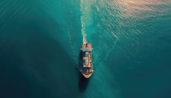 浩瀚海洋上一艘航行的游轮图片素材(JPG)