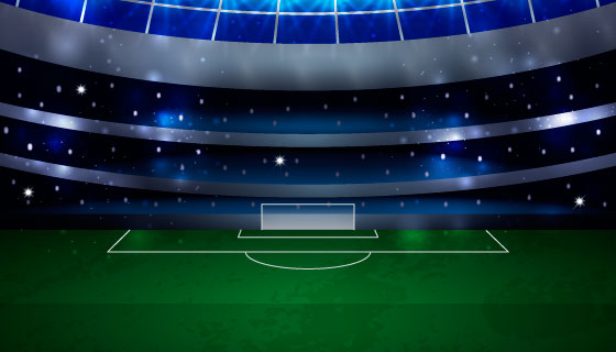 逼真的足球场背景矢量素材(EPS/AI)