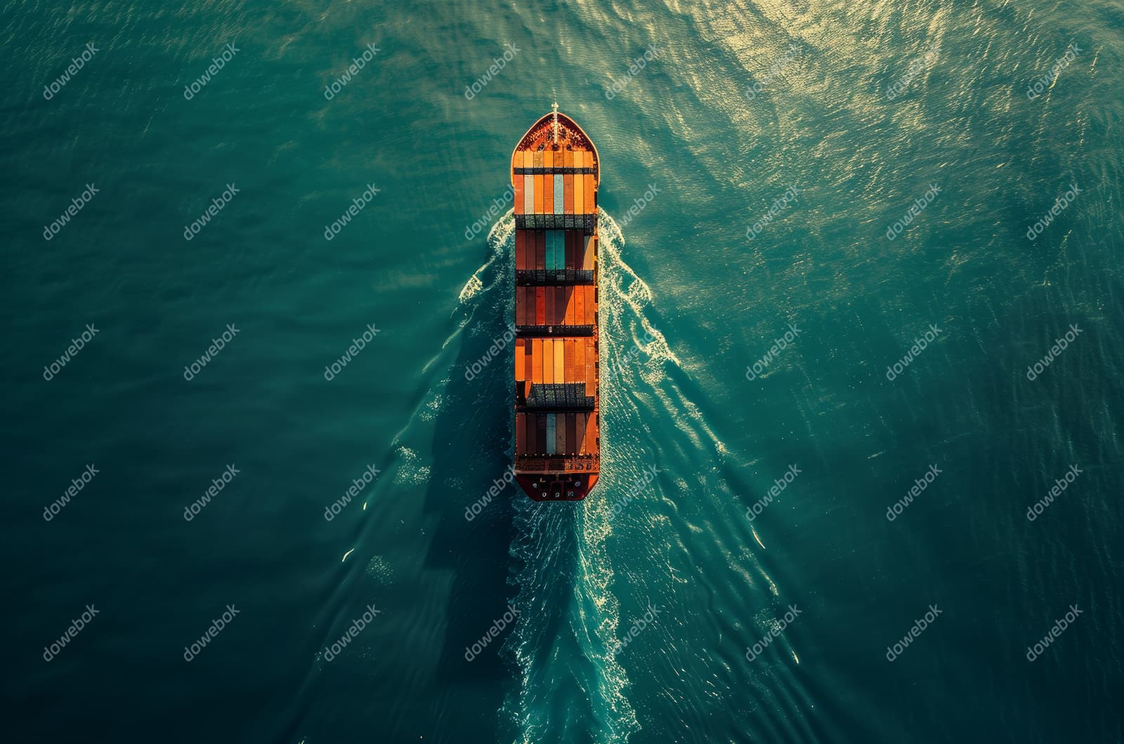 浩瀚海洋上一艘航行的游轮图片素材(JPG)