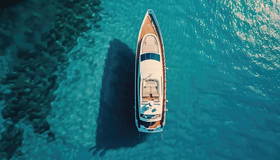 停泊在蓝色海洋上的游轮图片素材(JPG)