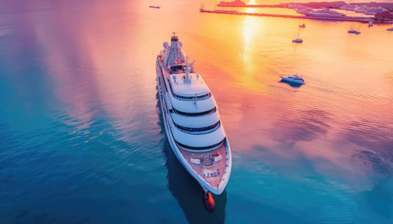 停泊在海洋上的游轮图片素材(JPG)