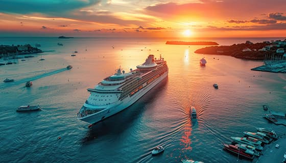 停泊在港口的大型豪华游轮图片素材(JPG)