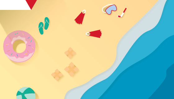 俯视海滩背景矢量素材(EPS/AI)