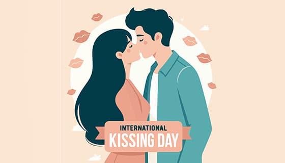 拥抱着接吻的情侣恋人矢量素材(EPS)