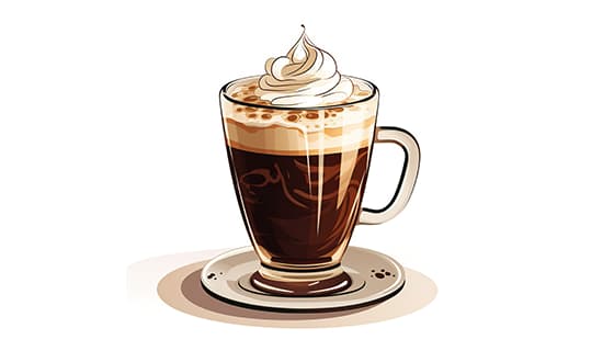 加奶的美味咖啡矢量素材(EPS)