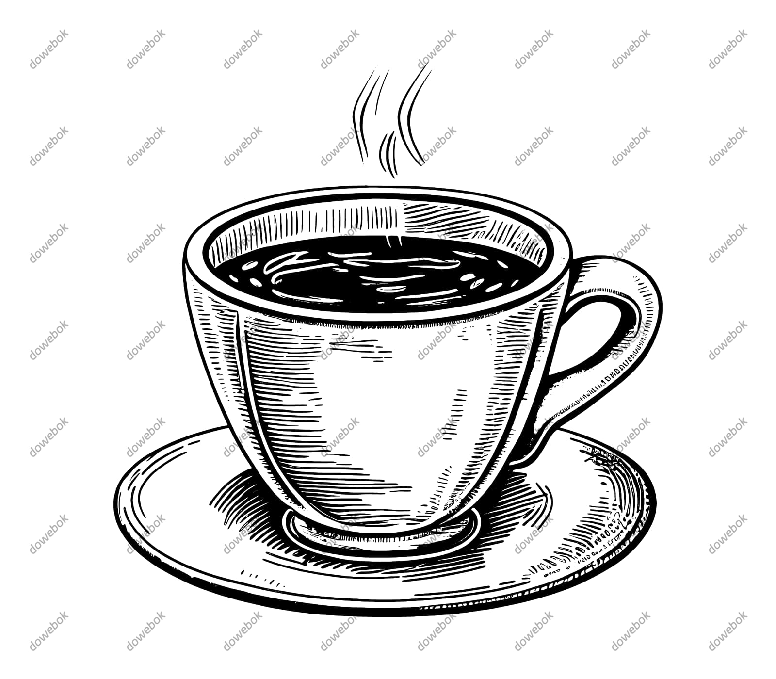 手绘风格的咖啡矢量素材(EPS)
