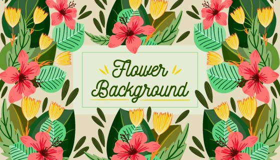 漂亮花卉背景矢量素材(EPS/AI)